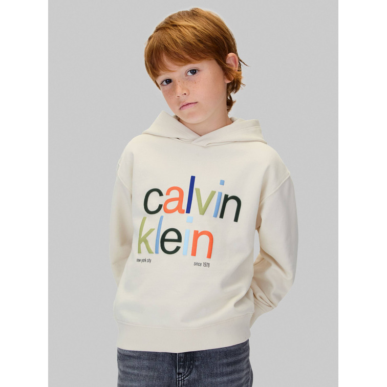 SUDADERA NIÑO  CALVIN KLEIN COLOR LOGO GRAPHIC TERRY HOODI
