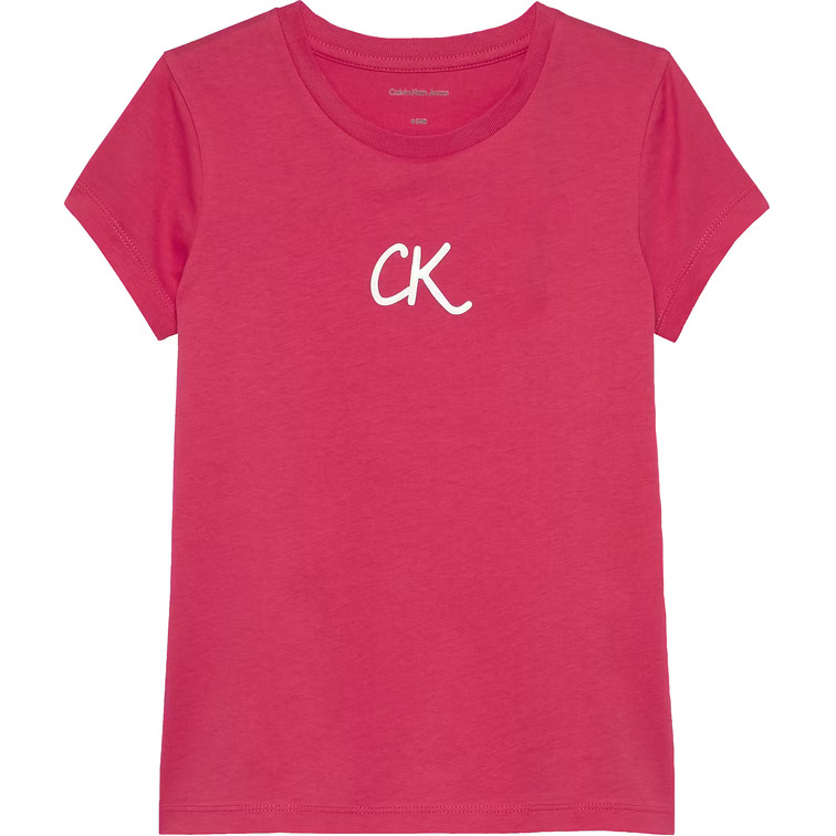 CAMISETA NIÑA  CALVIN KLEIN GLITTER CK SLIM FIT TEE