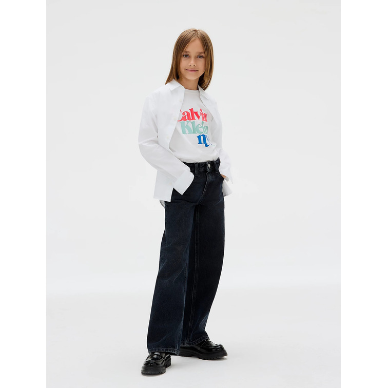 CAMISETA NIÑA  CALVIN KLEIN PEARL SIGNATURE NYC REGULAR TE