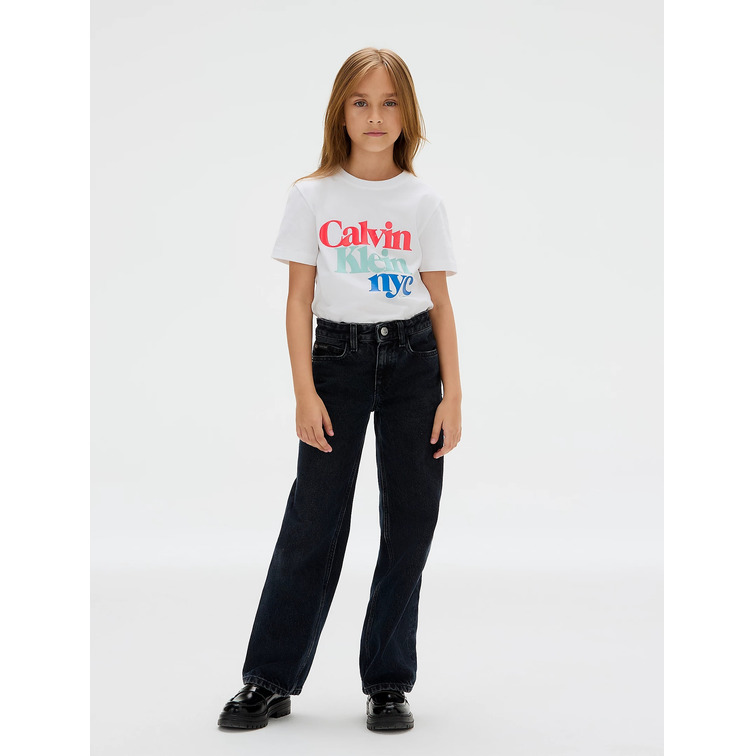 CAMISETA NIÑA  CALVIN KLEIN PEARL SIGNATURE NYC REGULAR TE