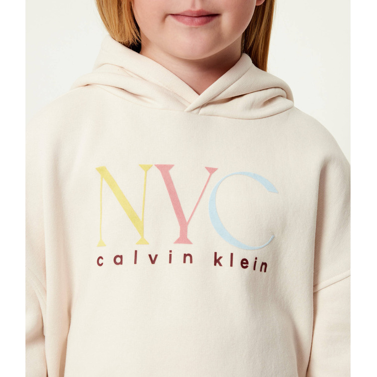 SUDADERA NIÑA  CALVIN KLEIN NYC GRAPHIC FLEECE HOODIE