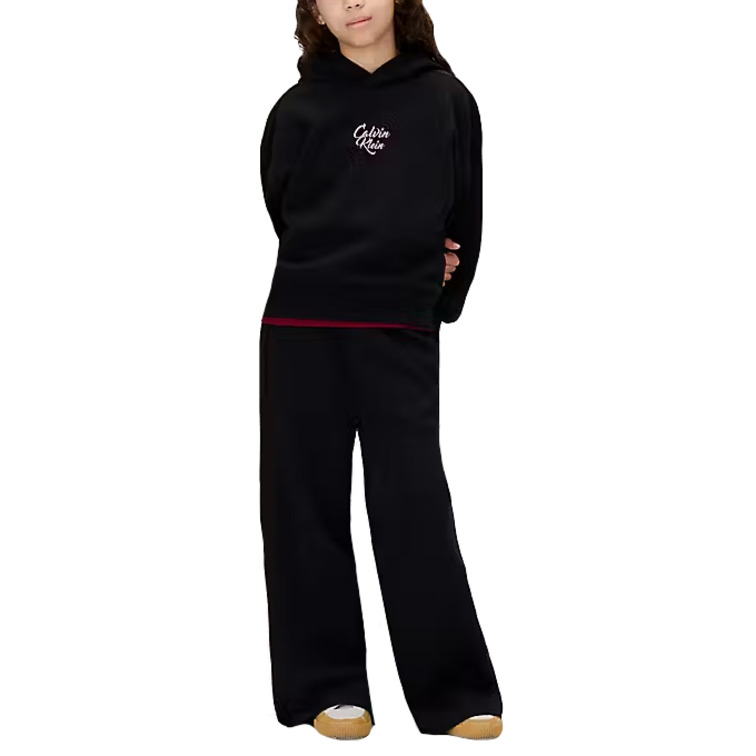 SUDADERA NIÑA  CALVIN KLEIN SCRIPT LOGO GRAPHIC TERRY HOOD