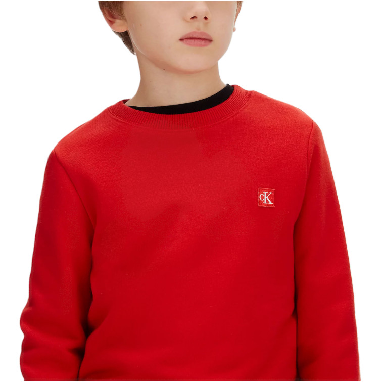 SUDADERA INFANTIL DE FELPA CALVIN KLEIN CON LOGO