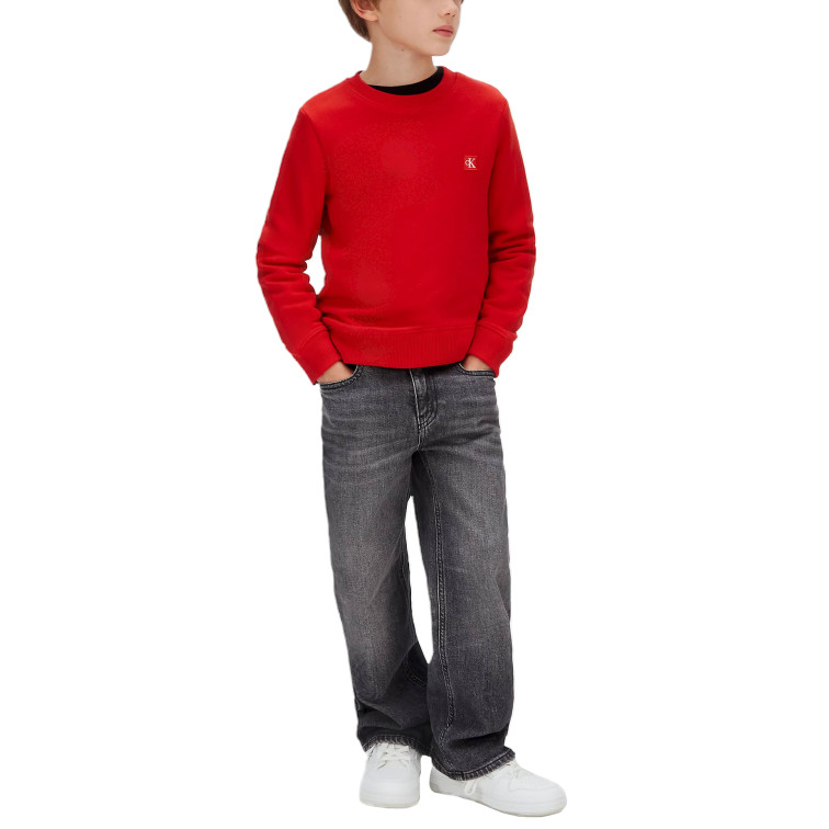 SUDADERA INFANTIL DE FELPA CALVIN KLEIN CON LOGO
