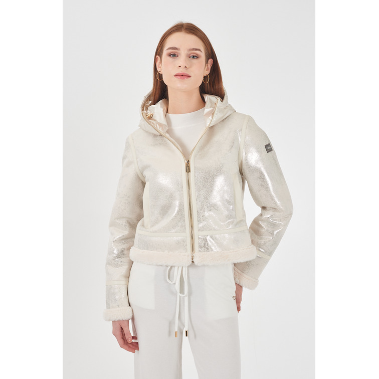 ABRIGO MUJER  YES ZEE GUBBINO DONNA LAMINATO CON CAP