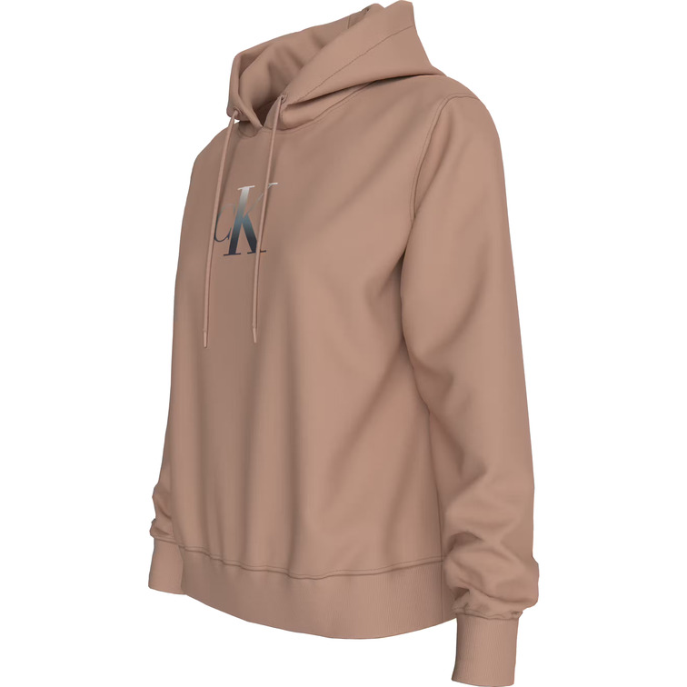 SUDADERA CON CAPUCHA MUJER CALVIN KLEIN CON MONOGRAMA FIT REGULAR