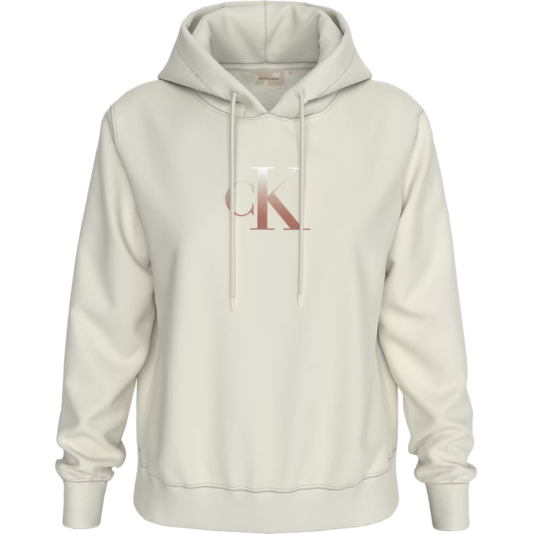 SUDADERA CON CAPUCHA MUJER CALVIN KLEIN CON MONOGRAMA FIT REGULAR