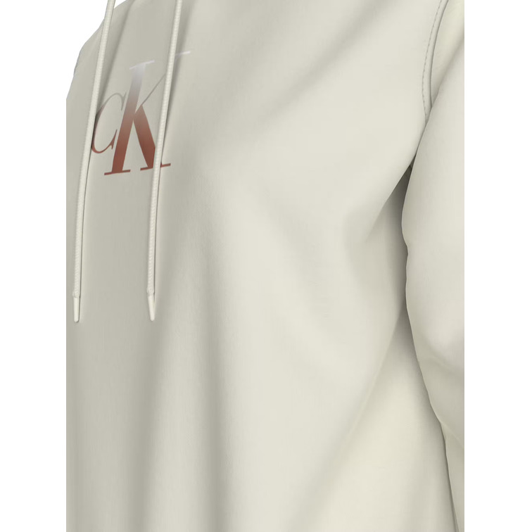 SUDADERA CON CAPUCHA MUJER CALVIN KLEIN CON MONOGRAMA FIT REGULAR