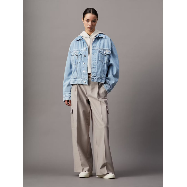 PANTALÓN CARGO MUJER CALVIN KLEIN TAILORED FIT HOLGADO