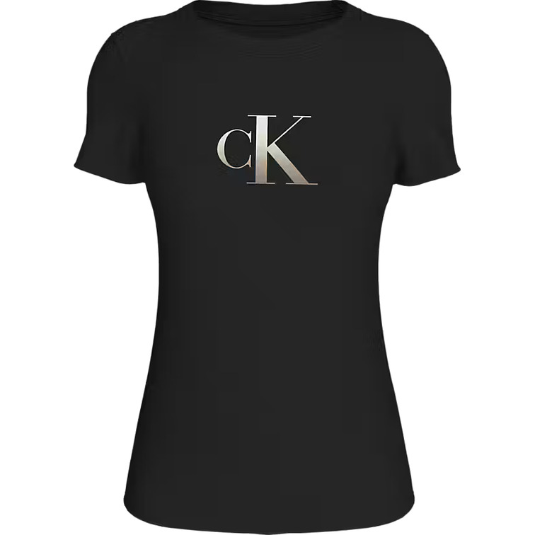 CAMISETA MUJER CALVIN KLEIN CON MONOGRAMA FIT SLIM