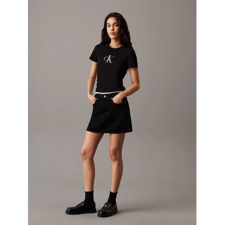 CAMISETA MUJER CALVIN KLEIN CON MONOGRAMA FIT SLIM