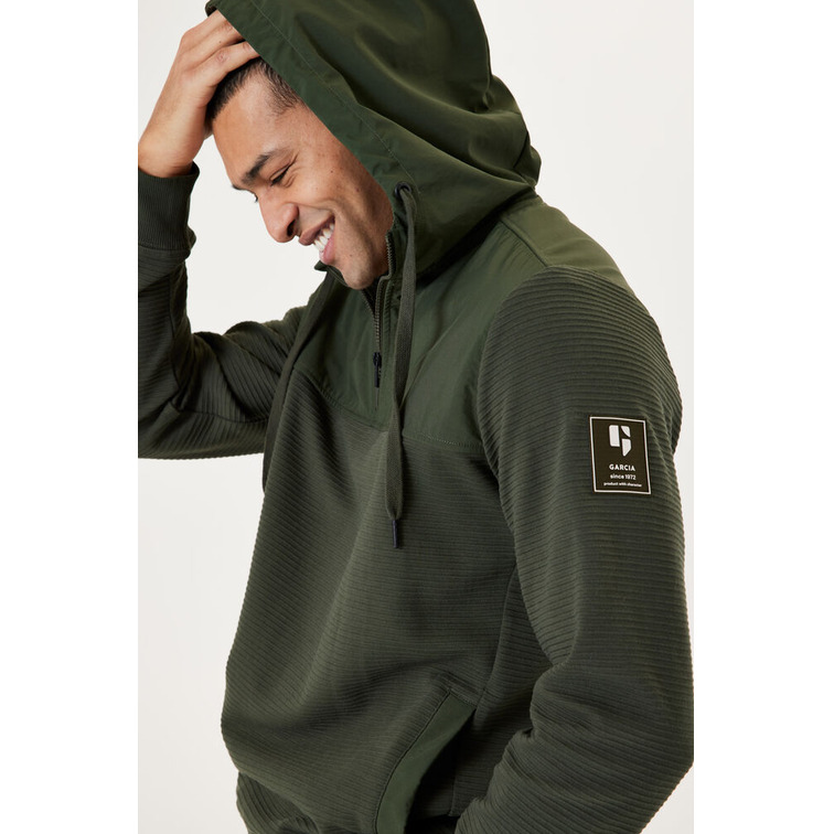 SUDADERA COMBINADA CON CAPUCHA HOMBRE GARCIA JEANS