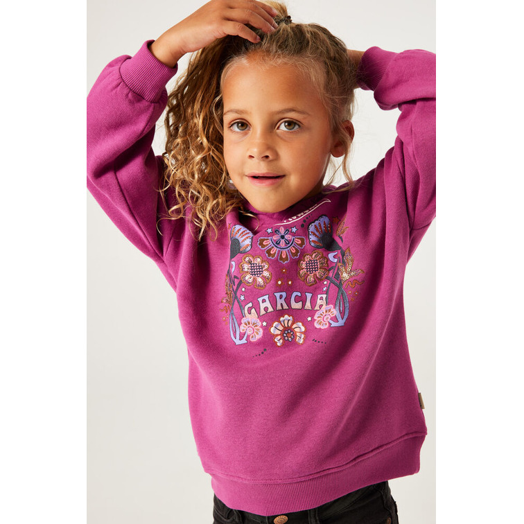 SUDADERA ESTAMPADA CON CAPUCHA NIÑA GARCIA JEANS