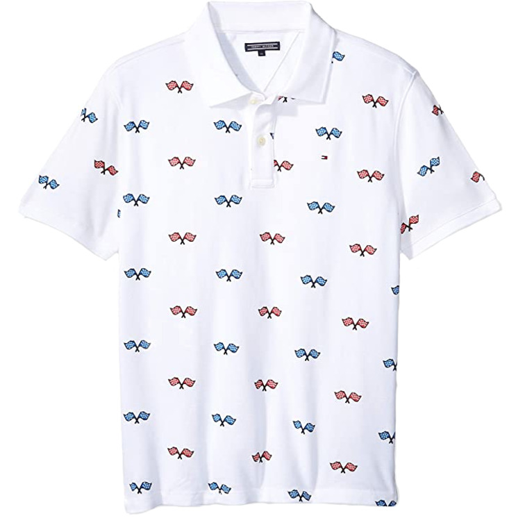 POLO NIÑO TH CHECKERBOARD FLAG PRINT POLO S