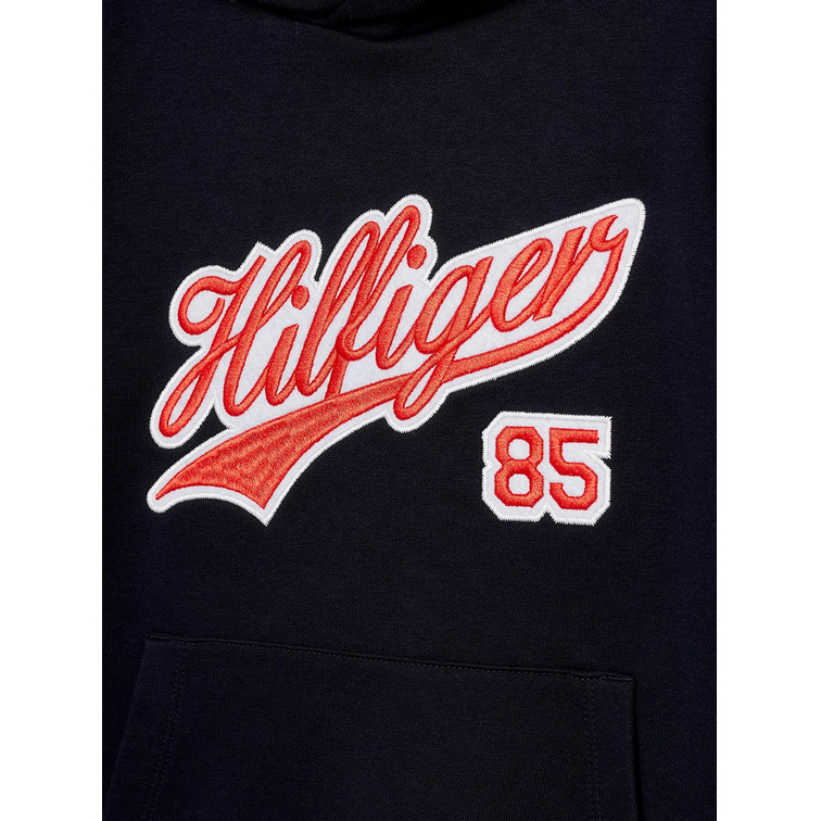 SUDADERA CON CAPUCHA Y LOGO UNIVERSITARIO NIÑO TOMMY HILFIGER