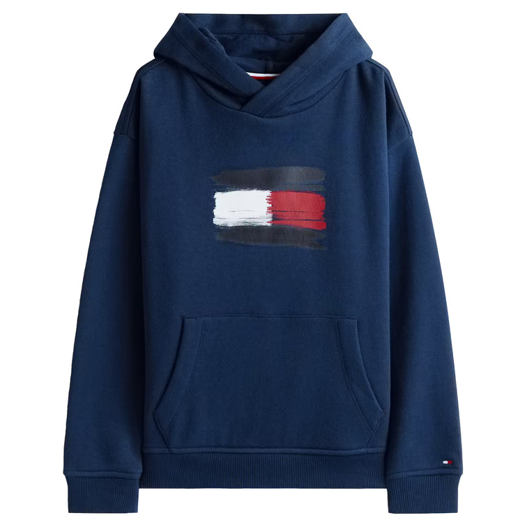 SUDADERA CON CAPUCHA NIÑO TOMMY HILFIGER LOGO BANDERA