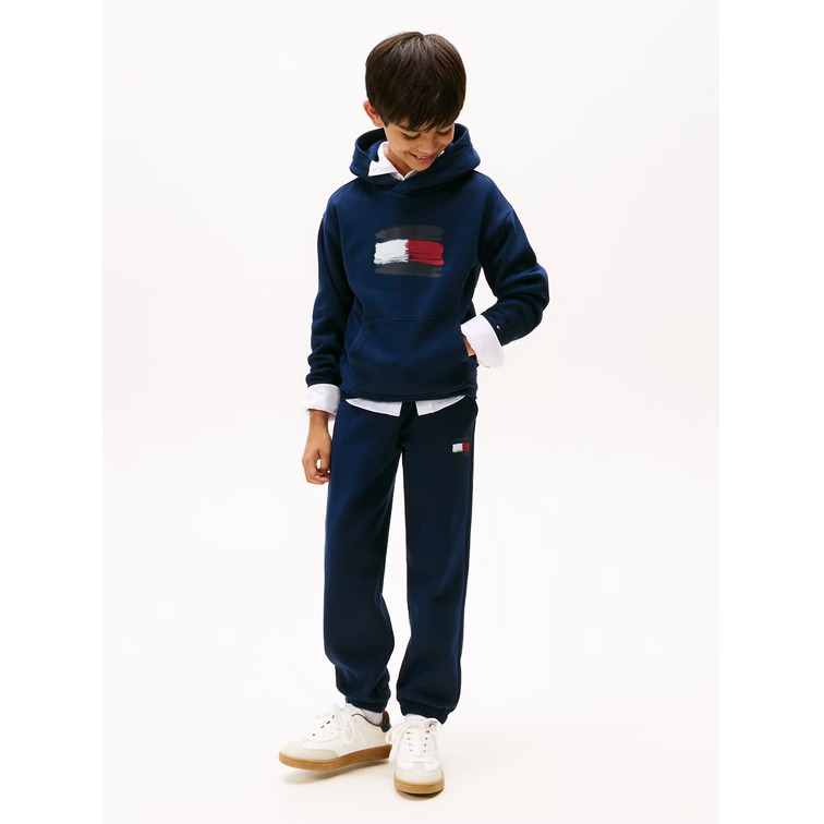 SUDADERA CON CAPUCHA NIÑO TOMMY HILFIGER LOGO BANDERA