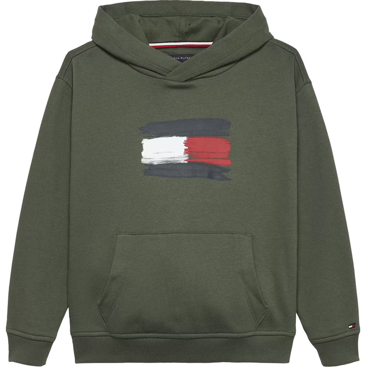 SUDADERA CON CAPUCHA NIÑO TOMMY HILFIGER LOGO BANDERA