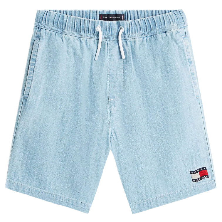 PANTALÓN CORTO NIÑO  TOMMY HILFIGER WAVY FLAG HERRINGBONE SHORT