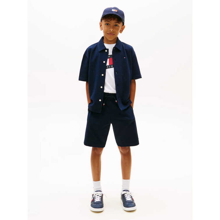 NIÑO JERSEY SEERSUCKER SWEATSHORT C1G