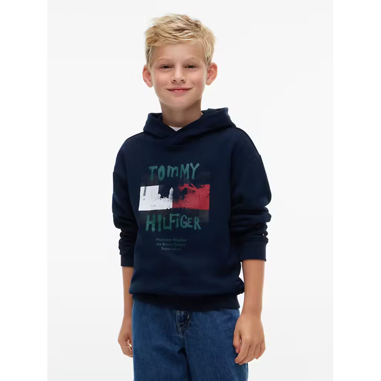SUDADERA NIÑO  TOMMY HILFIGER FLAG GRAFITTI HOODIE