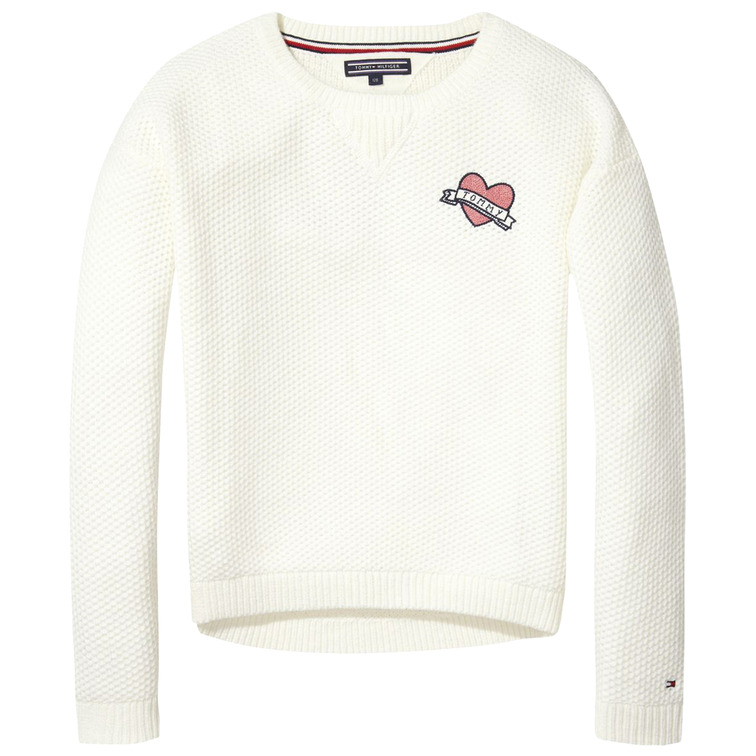 JERSEY NIÑA TOMMY HILFIGUER AME SOLID SWEATER