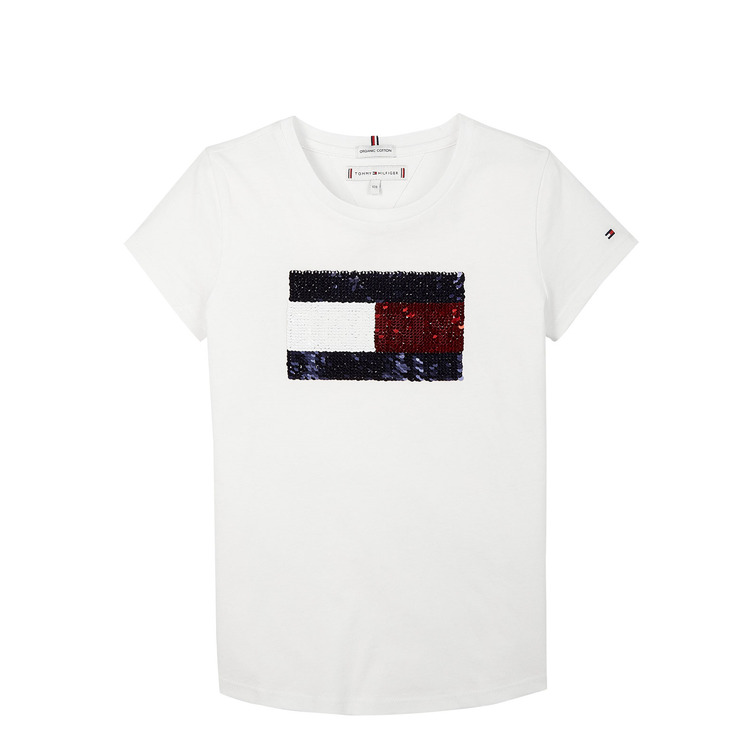 CAMISETA NIÑA  TH FLAG FLIP SEQUINS TEE S/S