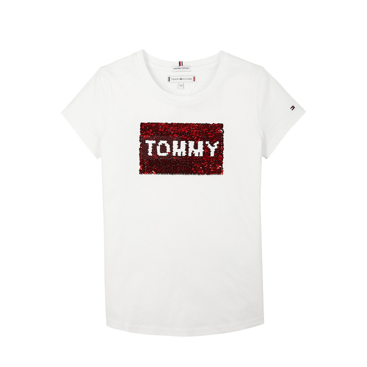 CAMISETA NIÑA  TH FLAG FLIP SEQUINS TEE S/S