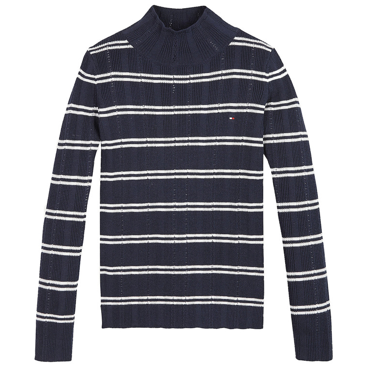 JERSEY A RAYAS NIÑA TOMMY HILFIGER PUNTO CALADO