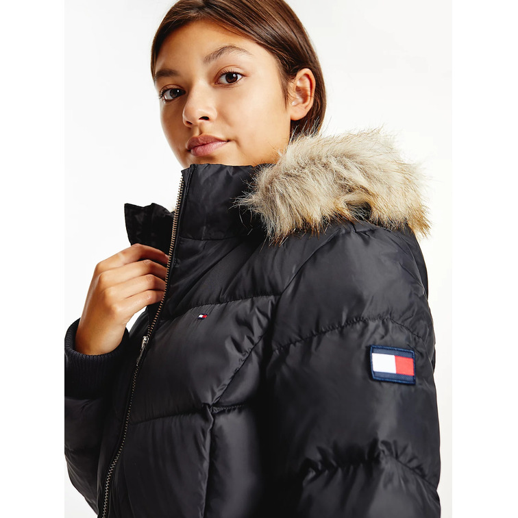 CAZADORA ACOLCHADA CON CAPUCHA NIÑA TOMMY HILFIGER ESSENTIALS