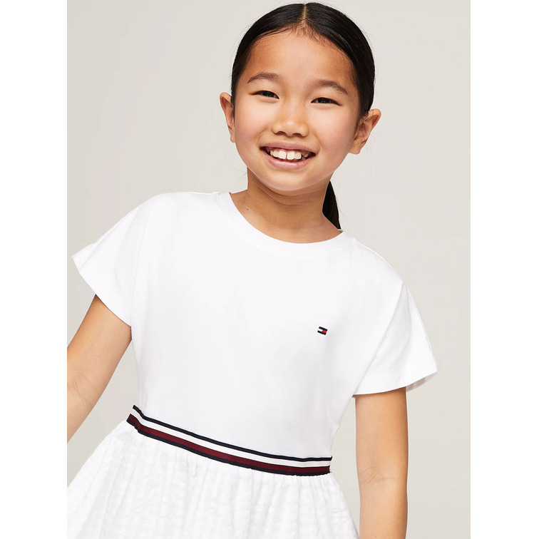 VESTIDO GLOBAL STRIPE DE CORTE AMPLIO NIÑA TOMMY HILFIGER