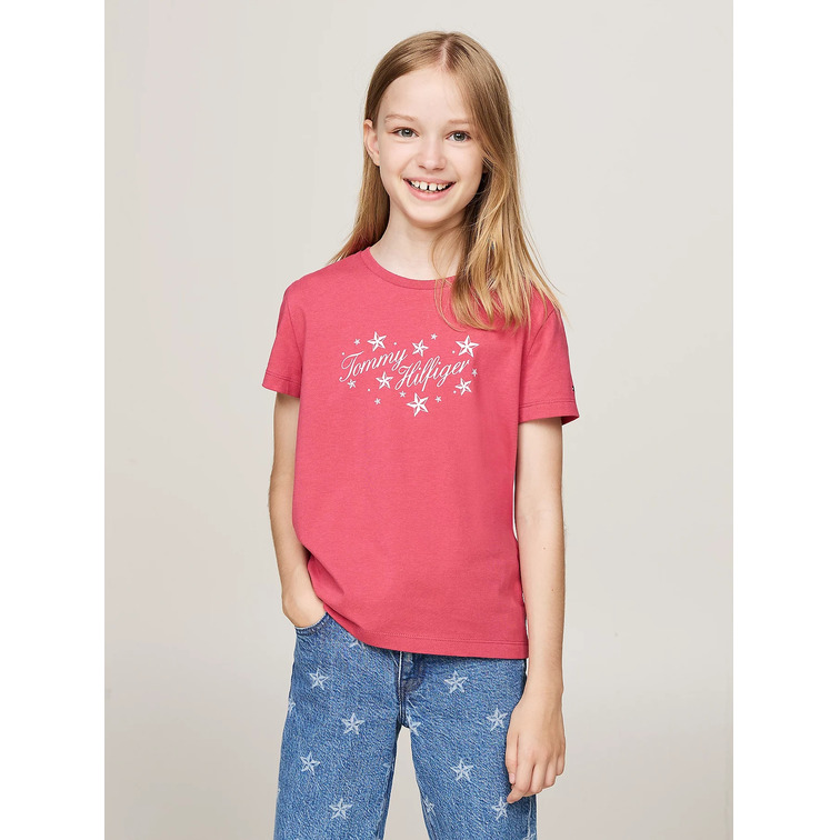 CAMISETA NIÑA TOMMY HILFIGER LOGO PURPURINA