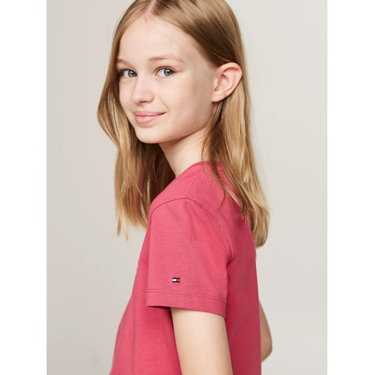 CAMISETA NIÑA TOMMY HILFIGER LOGO PURPURINA