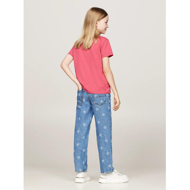 CAMISETA NIÑA TOMMY HILFIGER LOGO PURPURINA
