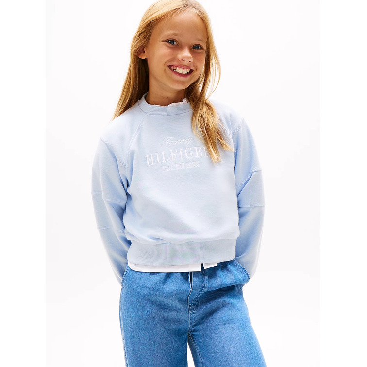SUDADERA NIÑA TOMMY HILFIGER CON LOGO BORDADO