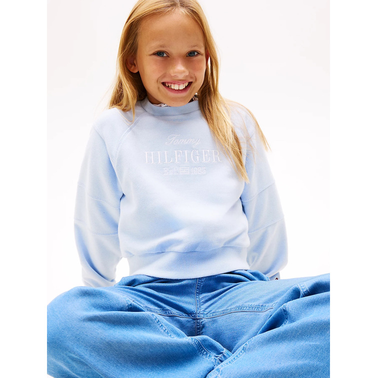 SUDADERA NIÑA TOMMY HILFIGER CON LOGO BORDADO