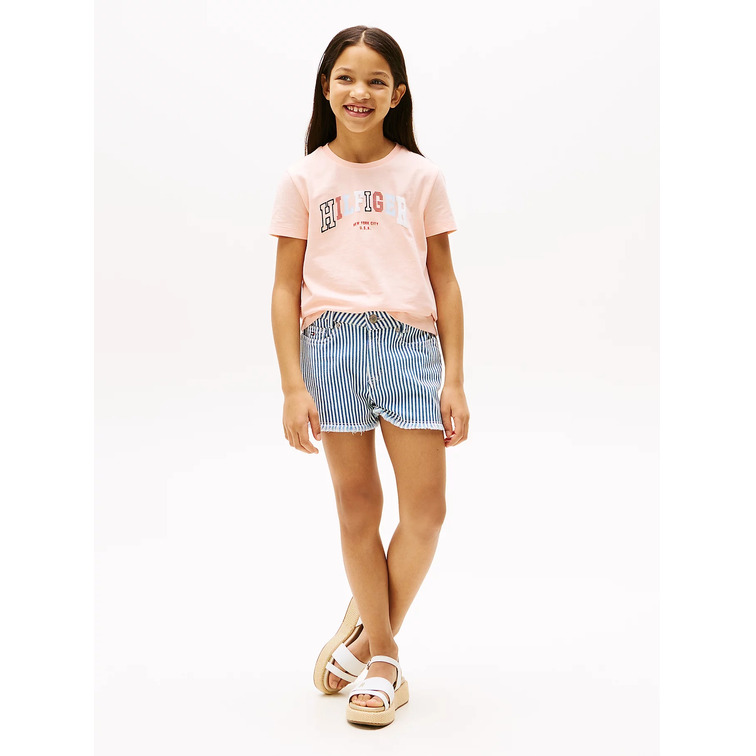 CAMISETA NIÑA TOMMY HILFIGER LOGO TEXTURIZADO FIT REGULAR