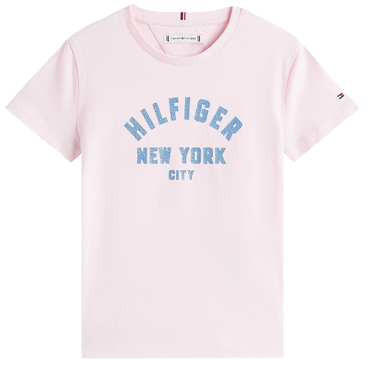 CAMISETA NIÑA TOMMY HILFIGER LOGO NYC CON PURPURINA