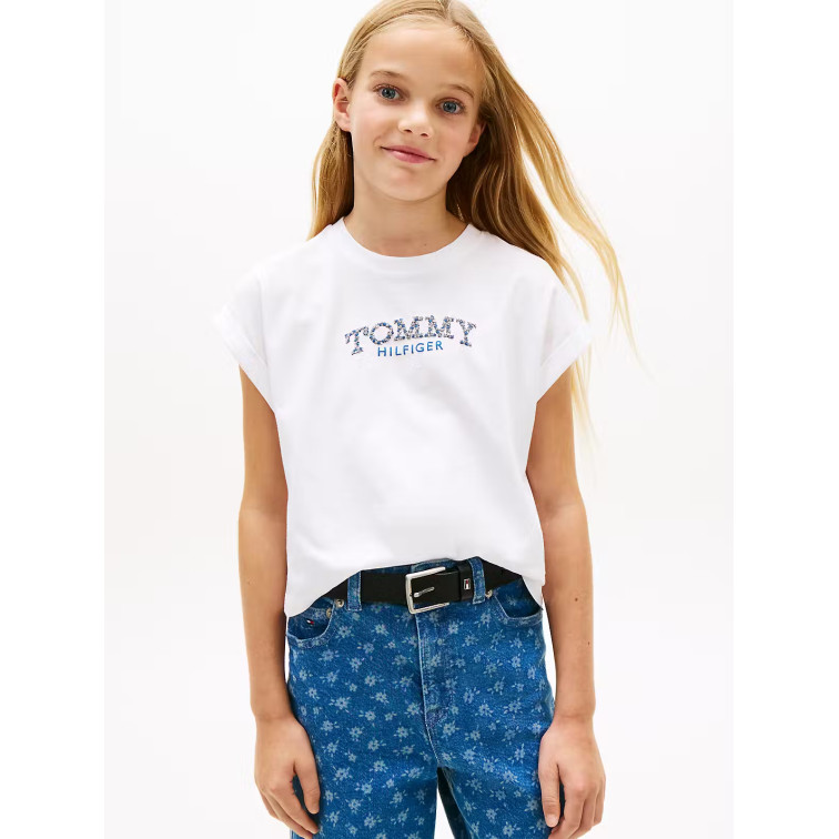 NIÑA TOMMY PUFF FLOWER TEE SS YBR