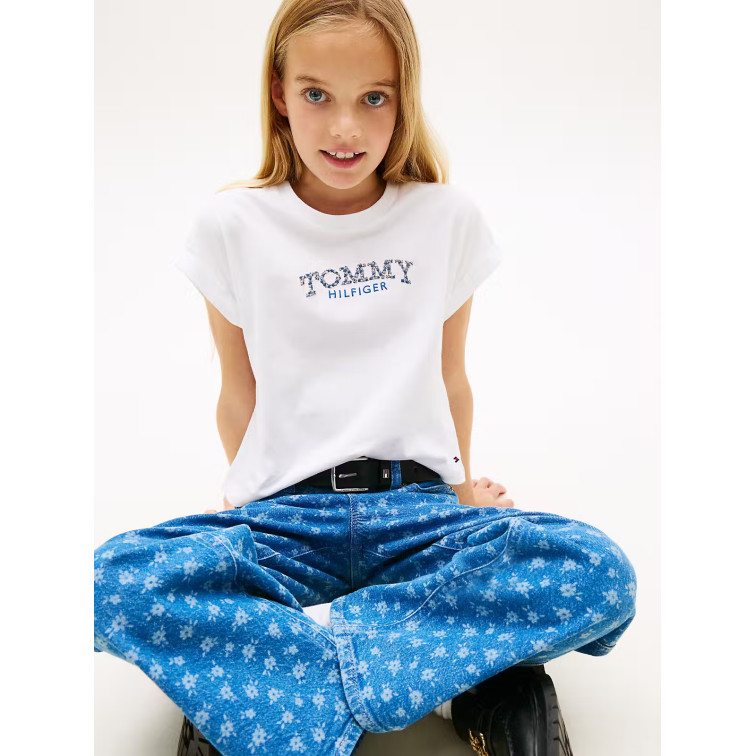 NIÑA TOMMY PUFF FLOWER TEE SS YBR