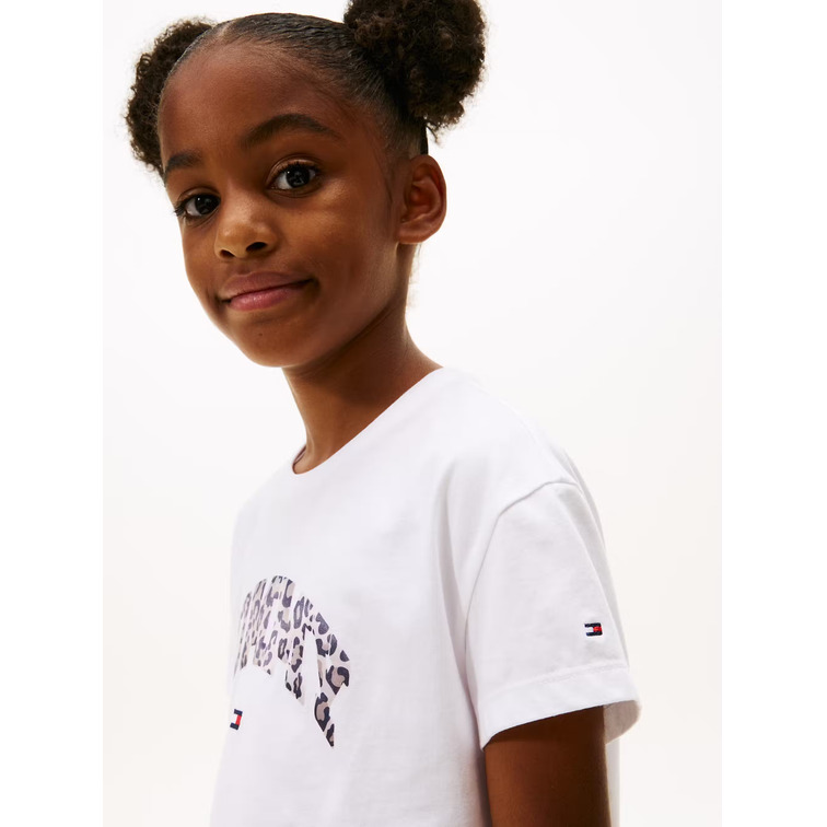 CAMISETA NIÑA TOMMY HILFIGER CON LOGO ANIMAL PRINT
