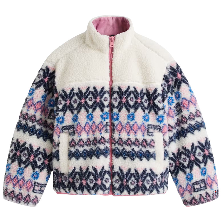 CHAQUETA TEDDY NIÑA TOMMY HILFIGER CON DISEÑO FAIR ISLE