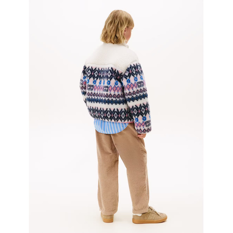 CHAQUETA TEDDY NIÑA TOMMY HILFIGER CON DISEÑO FAIR ISLE