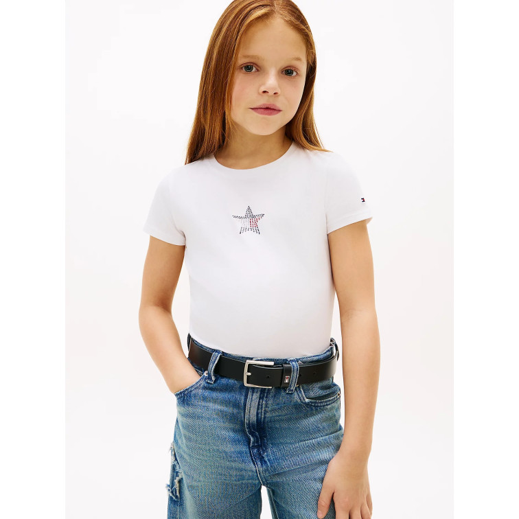 NIÑA STAR FLAG TEE SS YBR