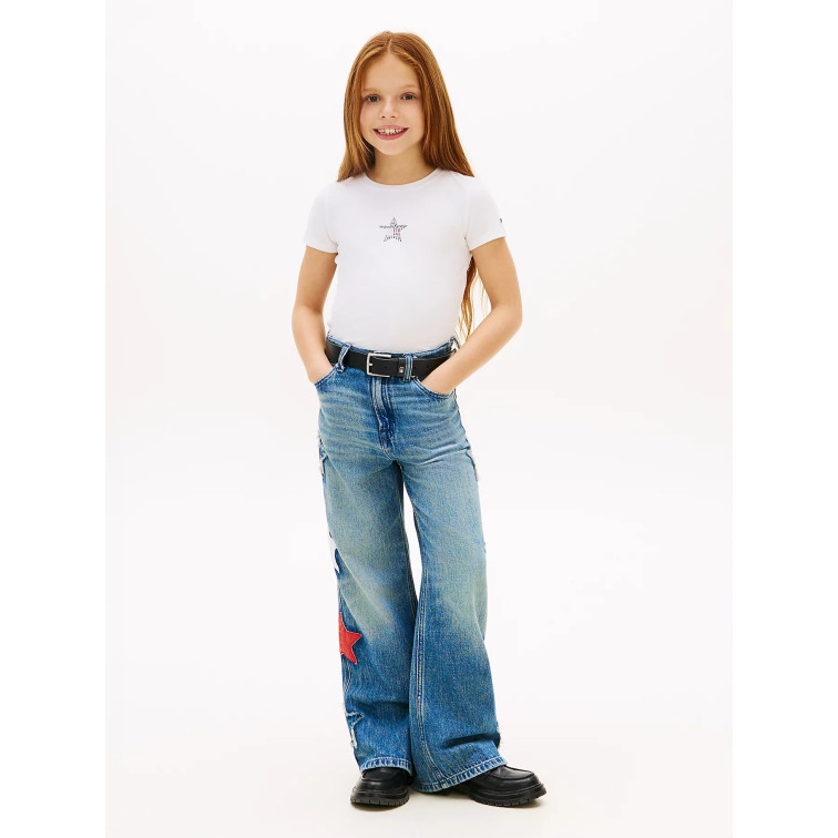 NIÑA STAR FLAG TEE SS YBR