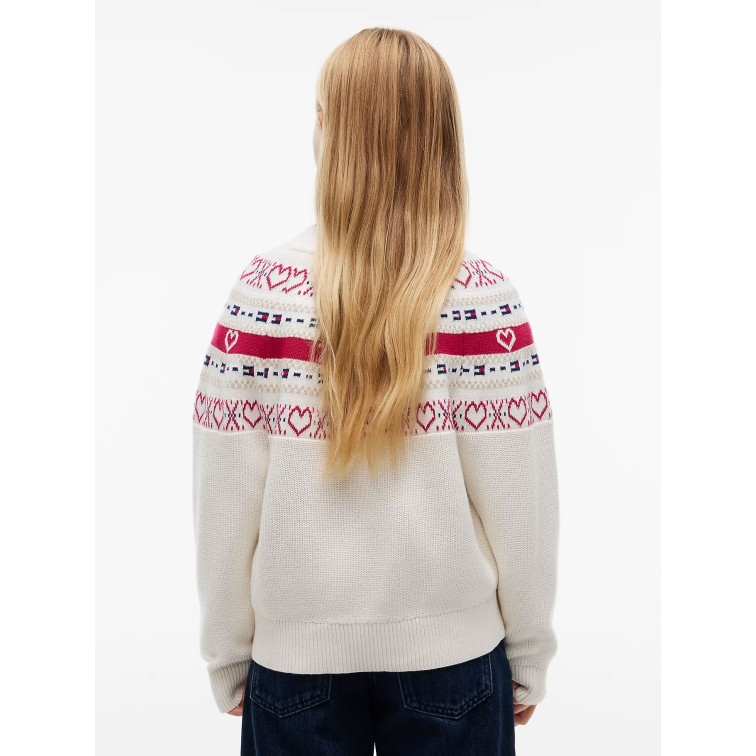 JERSEY NIÑA  TOMMY HILFIGER INTARSIA SWEATER