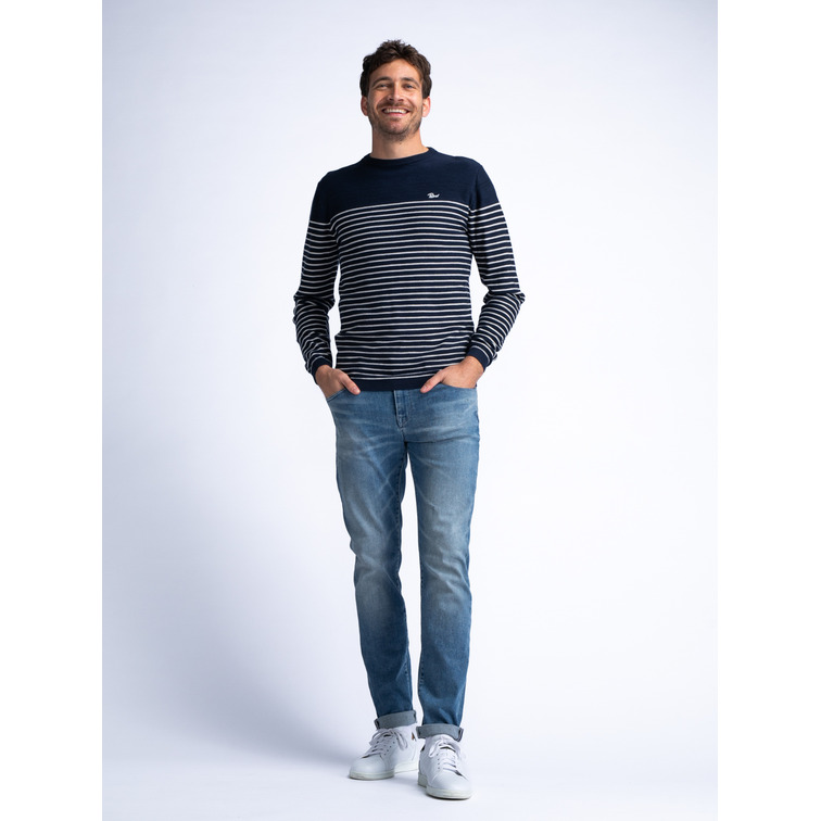 JERSEY HOMBRE  PETROL MEN KNITWEAR ROUND NECK BASIC