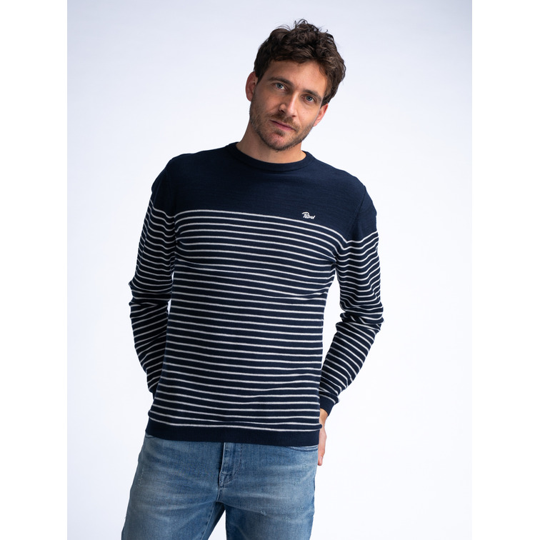 JERSEY HOMBRE  PETROL MEN KNITWEAR ROUND NECK BASIC