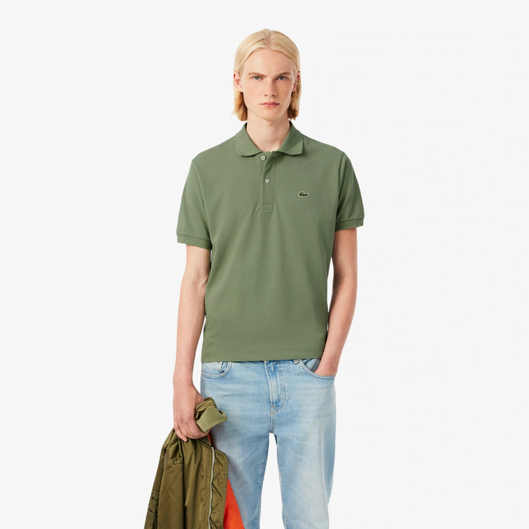 POLO HOMBRE  LACOSTE CHEMISE COL BORD-COTES MANCHES
