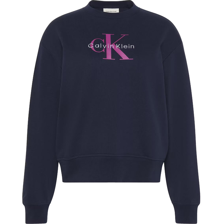 SUDADERA MUJER CALVIN KLEIN CON LOGO MONOGRAMA FIT HOLGADO